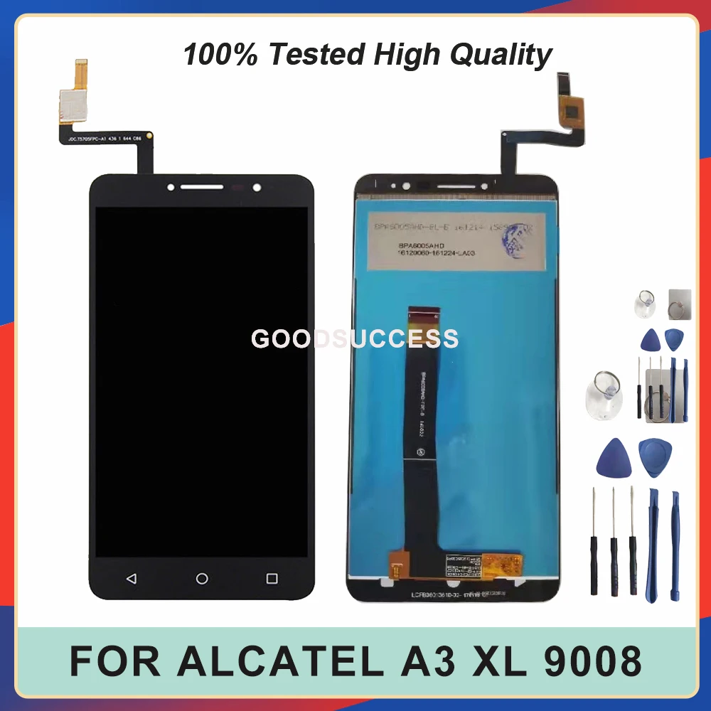 

New Original For Alcatel A3 XL 9008 9008X 9008D OT9008 LCD Display Touch Screen Digitizer Glass Panel Assembly Free Tools