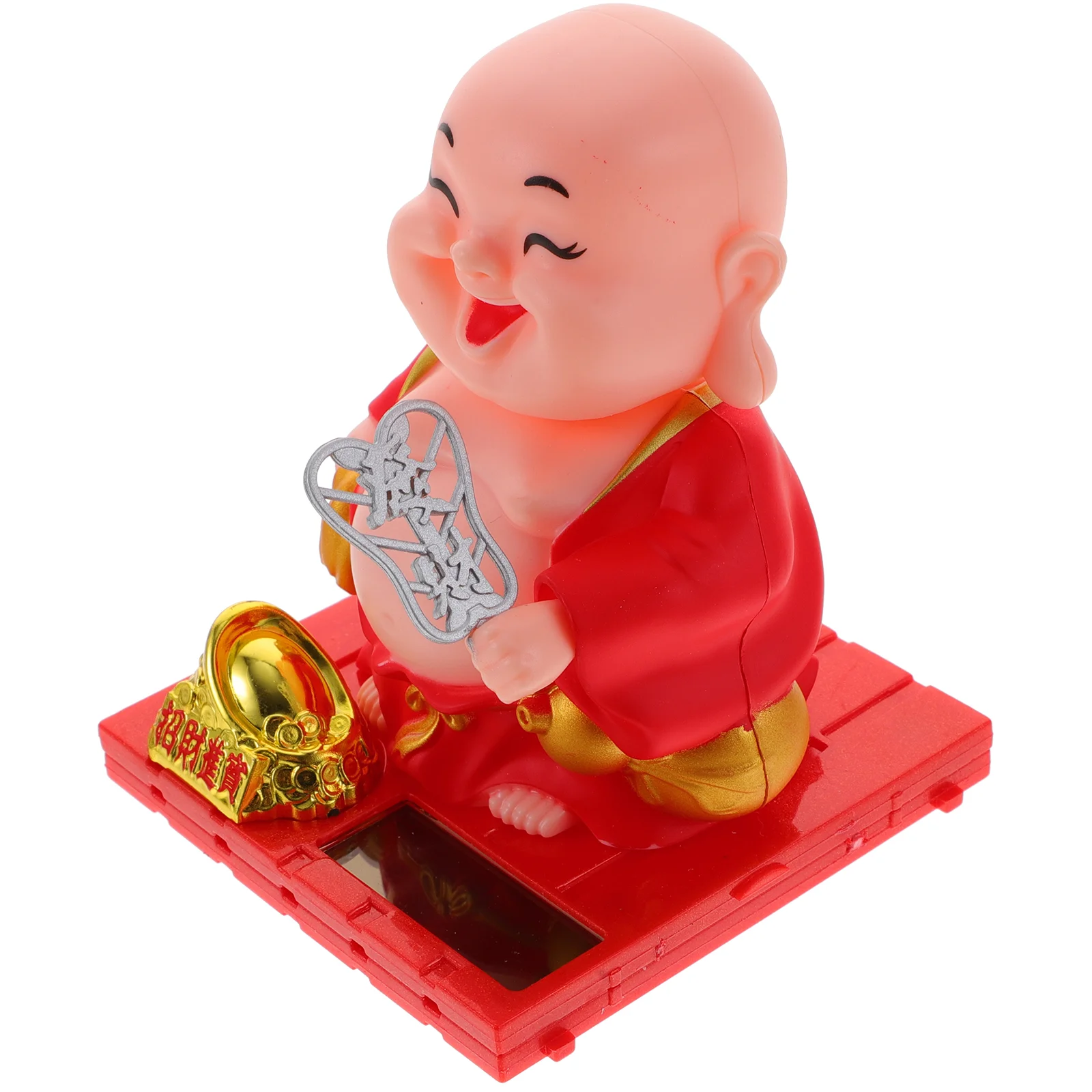 

Little Monk Figurine Solar Head Toys Solar Powered Shaking Head Monk Toy Cute Solar Dancer Toy Figure Buddha Monk Swing Toy