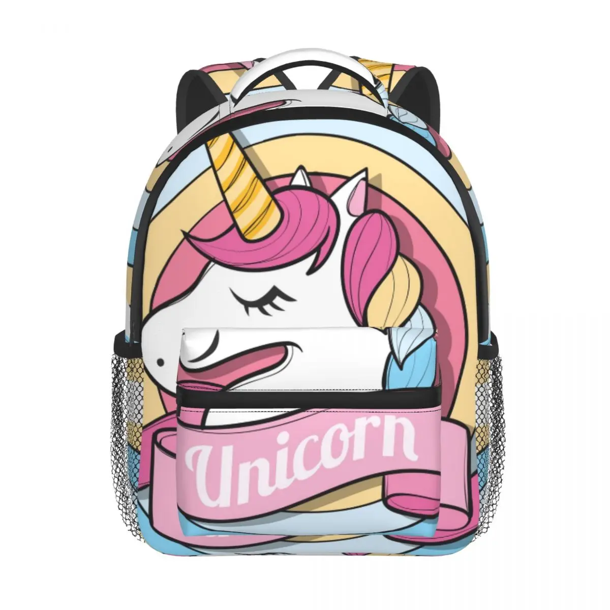 2022 Children Backpack Toddler Kids School Bag Happy Unicorn Face Kindergarten Bag for Girl Boys