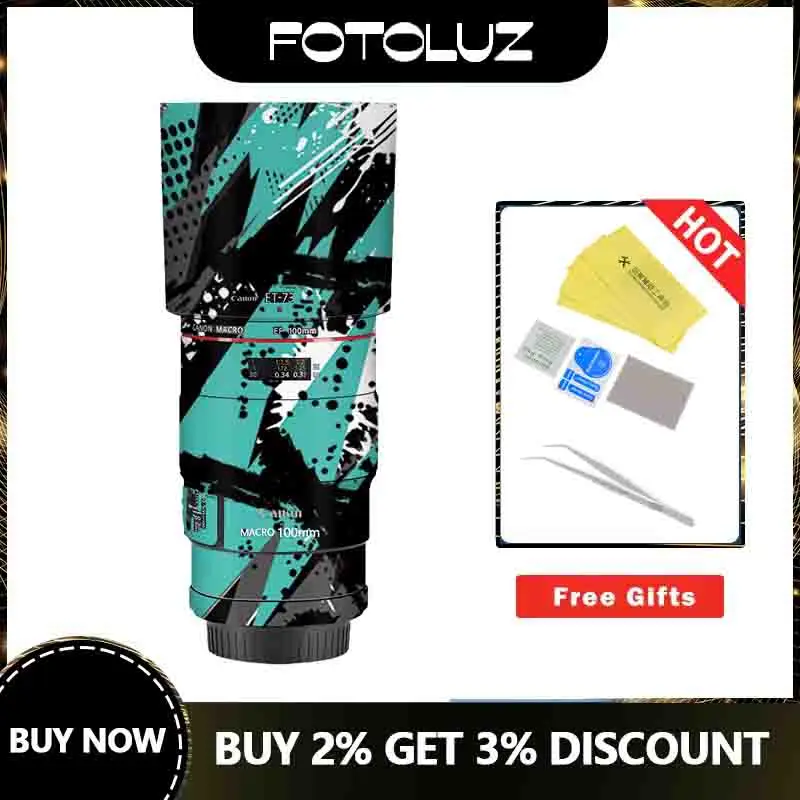 

Canon EF 100mm f/2.8 IS Lens Skin Camera Lens Decal Sticker Wrap Film Protector Cover Case Anti-scratch Waterproof