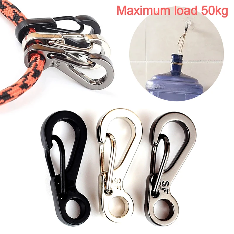 

Outdoor Mini SF Spring Backpack Clasps Climbing Carabiners Equipment Survival EDC Paracord Cord Snap Hook Keychain Buckle Clip
