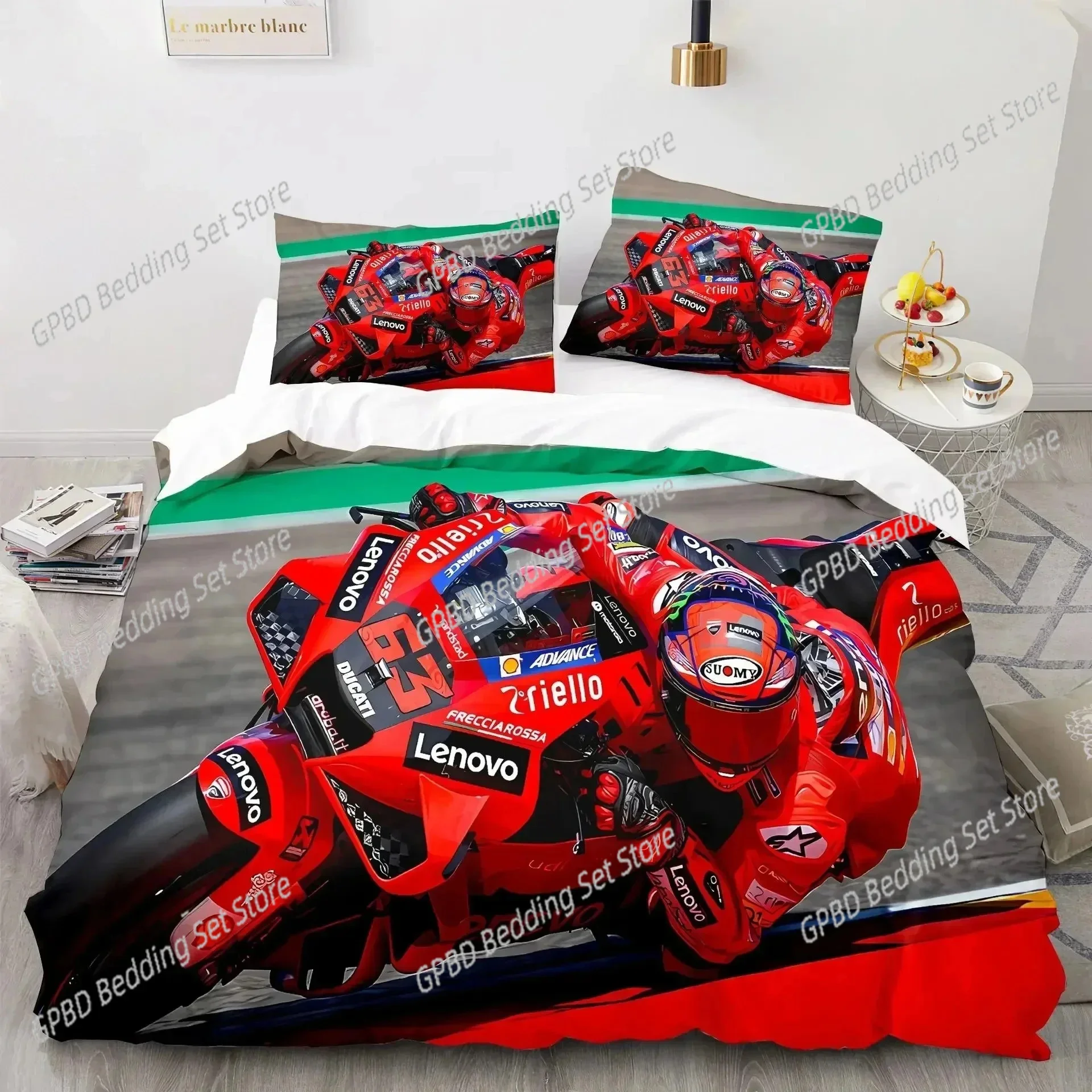 Фото 3D принт Marc Marquez 93, удобный пододеяльник, наволочка, комплект постельного белья, украшение для детской спальни, домашний текстиль №3