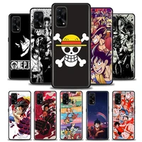 one piece anime silicone phone case for oppo realme 5 5i 5s 6i 6 7 7i 8 8i 9 9i 5g pro xt black soft tpu cover luffy cases coque