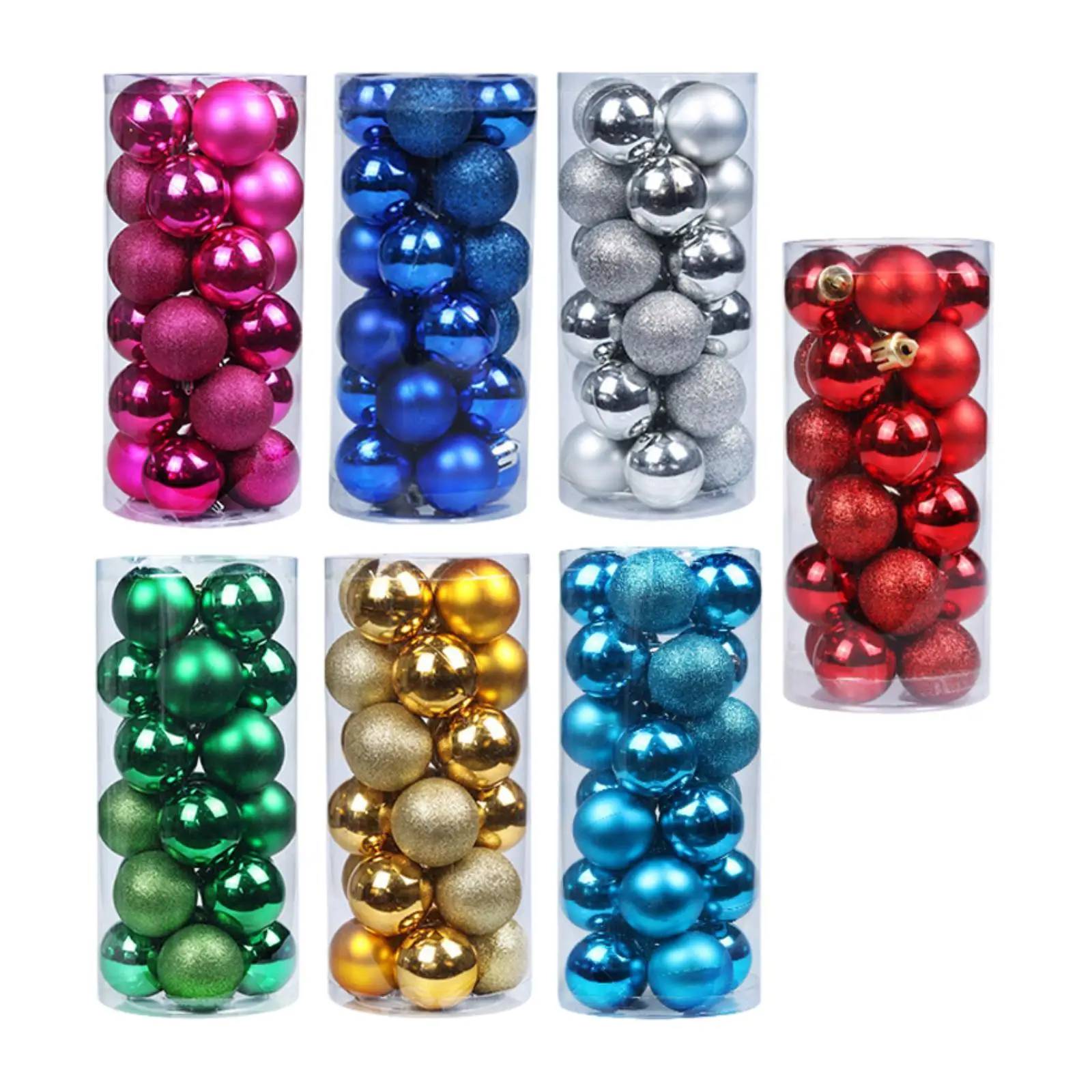 168x Christmas Ball Ornaments Shatterproof 3 cm Tree Hanging Decorations for Festival Yard Wreath Garland Porch Door