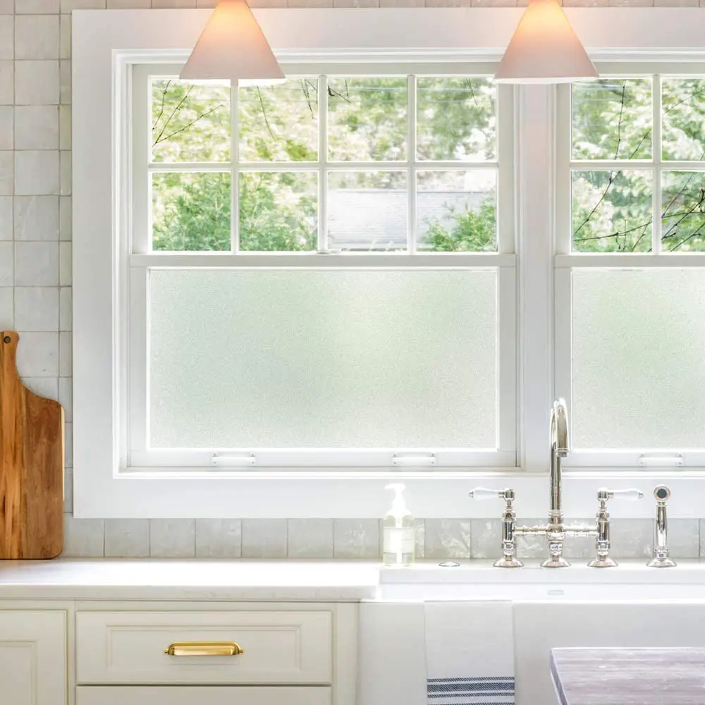 Матовая Белая оконная пленка матовое стекло с контролем температуры для дома