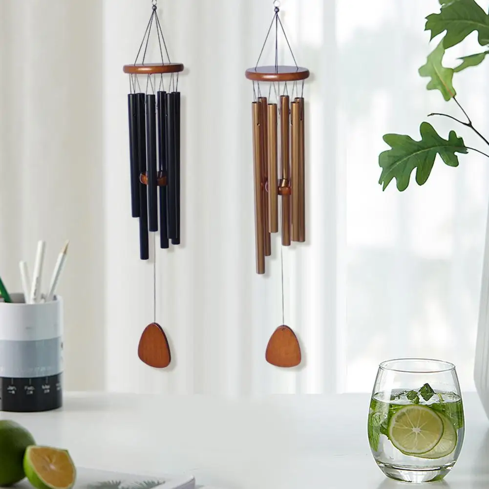 

Wind Chime Decorative Rustic Style All Match Polishing Soothing Melodic Tones Wind Bell Home Decoration