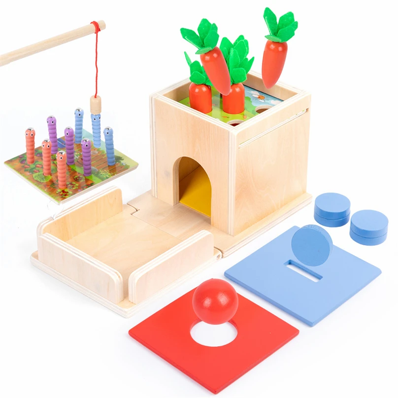 

Montessori Wooden Toys Sensory Toys Learning Eudcation Object Permanence Box Fine Motor Skill Toys For Children D65Y