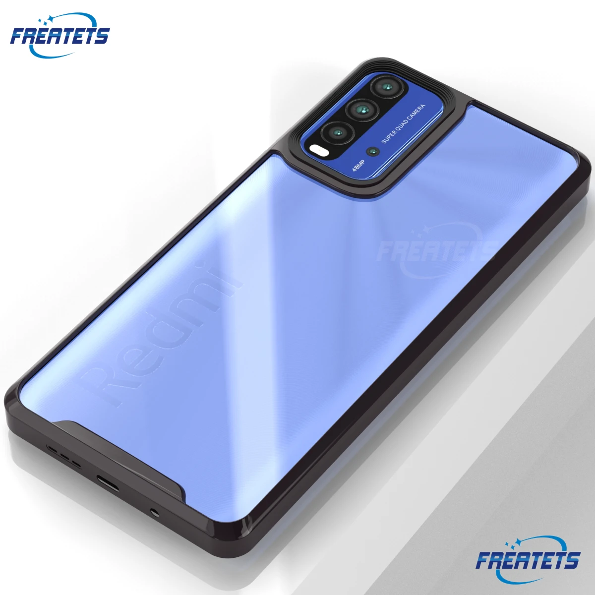 

For Redmi 9T Note 11 11sCase Clear Translucent Hard Back with Soft Bumper Edge Slim Protective Thin Phone Cover