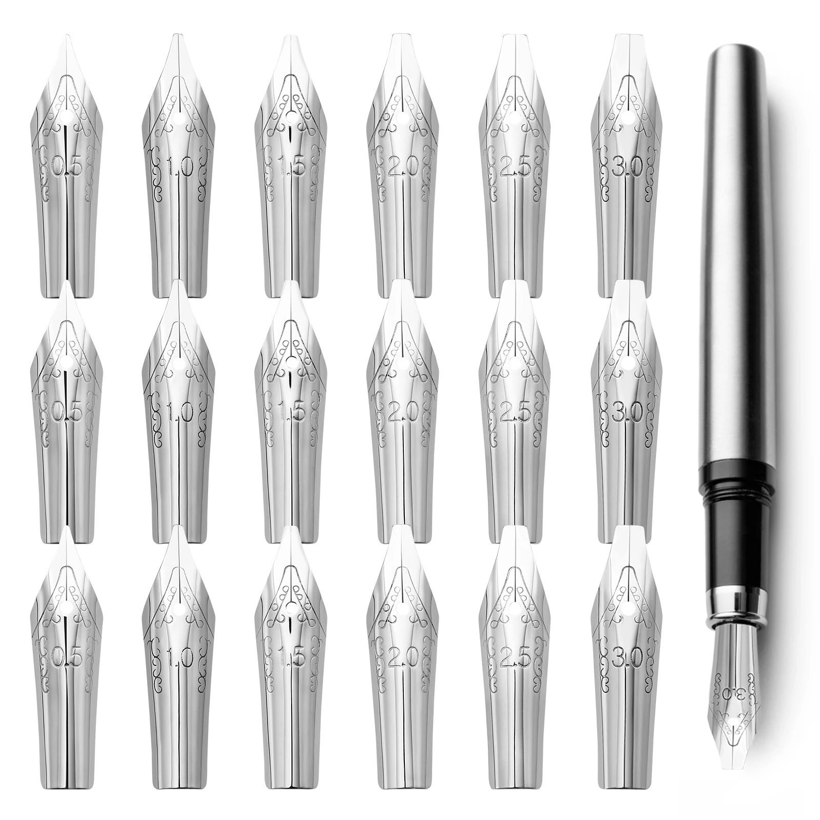 

Pen Nibs Fountain Calligraphy Pens Nib Dip Universal Replacement Set Writing Drawing Replacements Holder Pumpkin Spare Blue