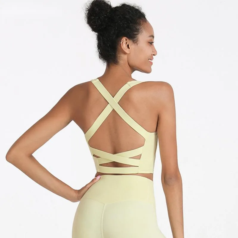 

NCLAGEN Cross Beauty back спортивный жилет сексуальное нижнее белье для бега Фитнеса Йоги Женский бюстгальтер пуш-ап однотонный тренировочный кроп-то...