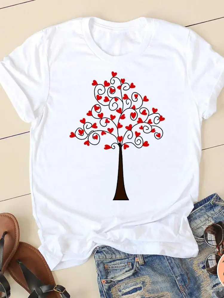 

T-shirts Sweet Love New Style Cute Casual Ladies Women Print Clothing Short Sleeve Clothes Fashion Summer T Female Graphic Tee