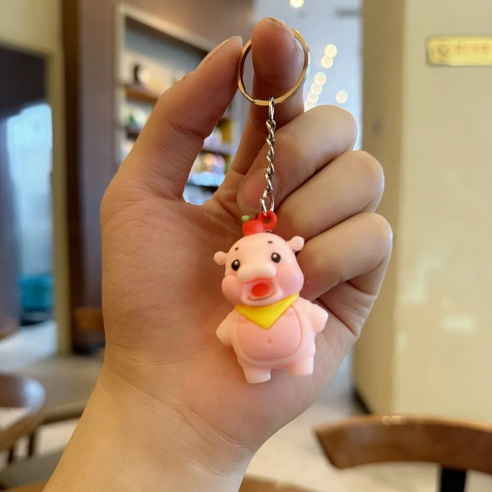 4 шт. милый брелок с подвеской в виде бегемота мультяшный MooDeng сумка бегемотом