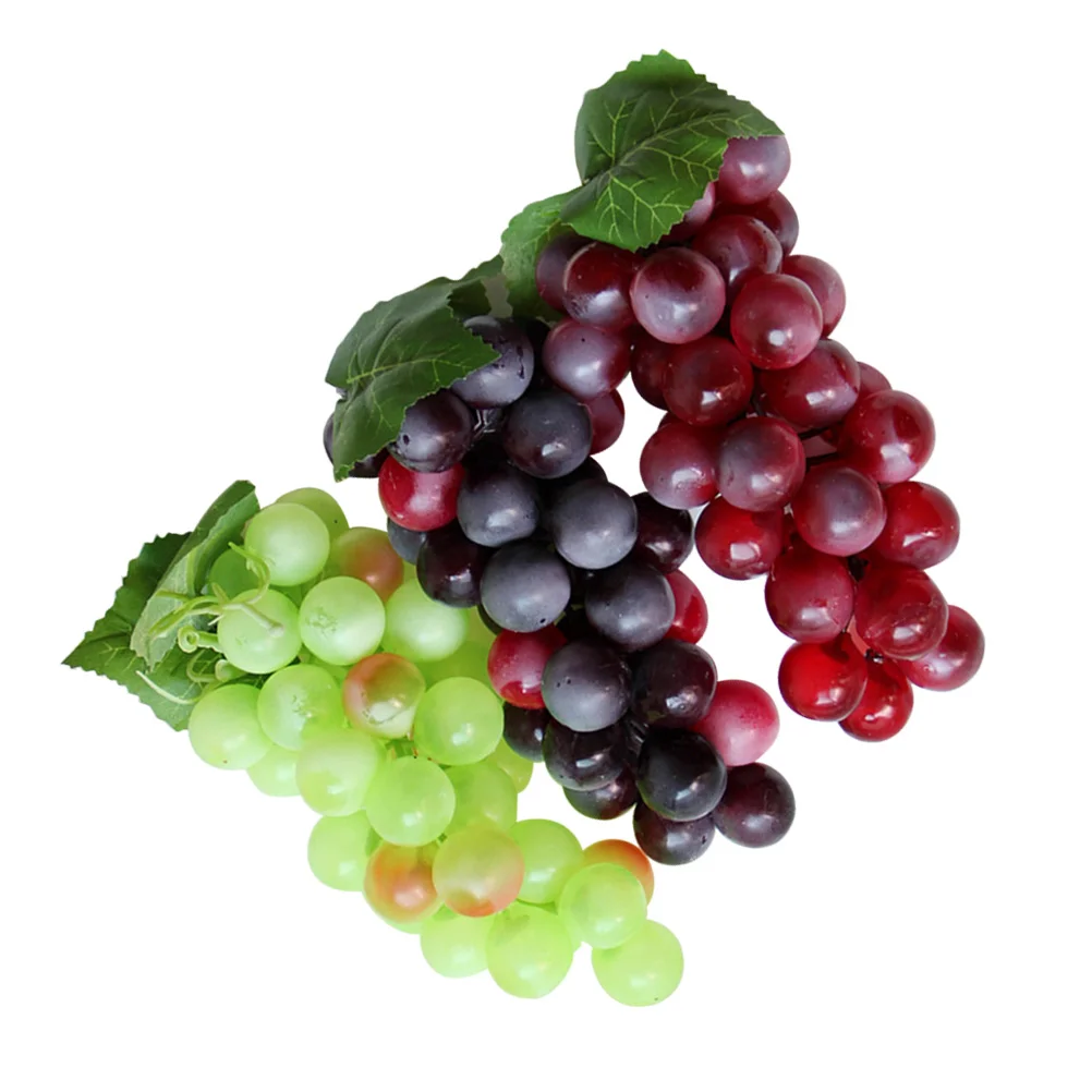 

Grapes Fruit Artificial Realistic Clusters Pretend Toys Vinesbunch Decorative Ornament Fake Simulation Cluster Bundles Grape