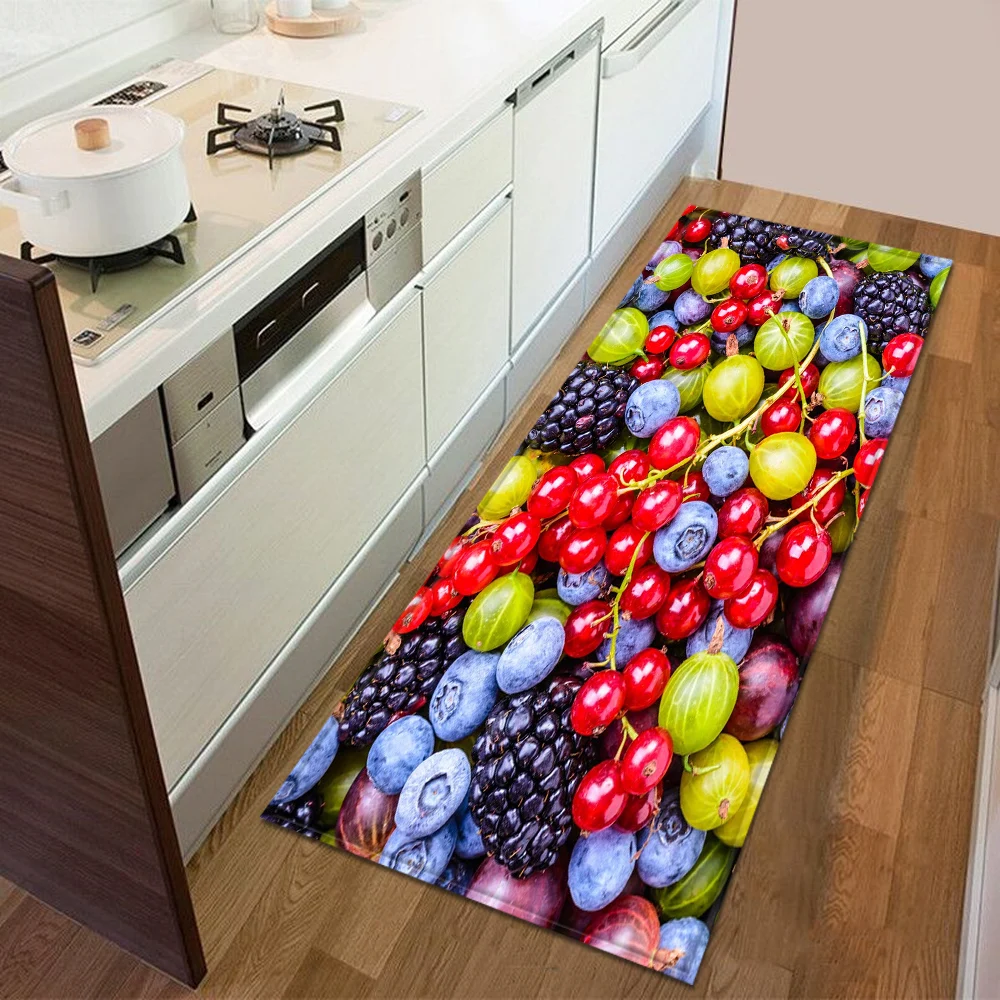 

Fruit 3D Graphics Bedroom Carpet Entrance Kitchen Home Decor Bathroom Anti-slip Floor Aisle Mat Children Balcony Couch Carpet