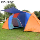 Двухслойная Водонепроницаемая дорожная палатка на 5-8 человек, 420x220x175 см