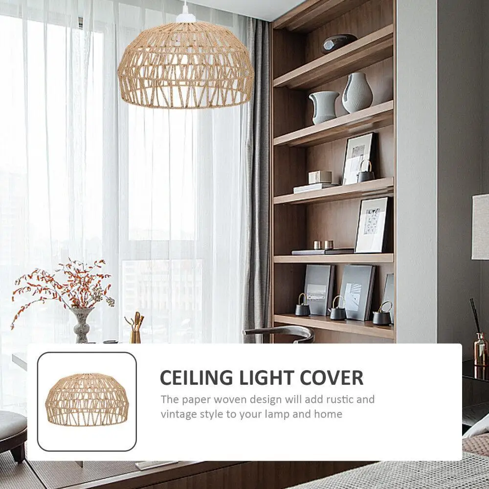 

Decoration Weave Teahouse Decoration Hemp Rope Lamp Cover Lampshade Chandelier Accessories Handmade Lampshade