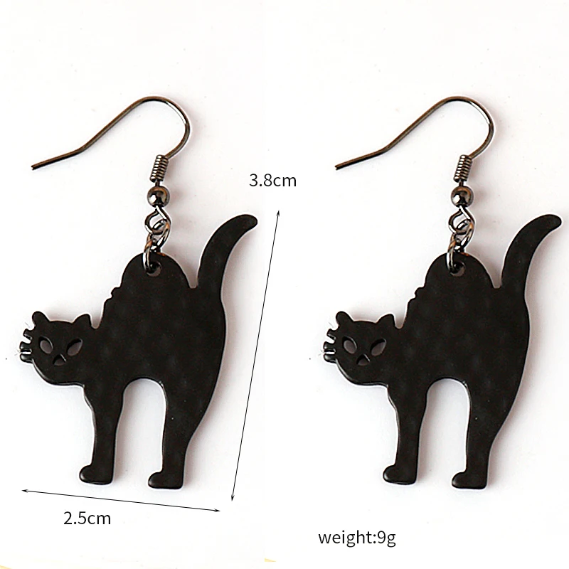 Серьги-гвоздики из нержавеющей стали, украшения для тела с изображением животных, павлина, черного кота, необычные украшения для ушей