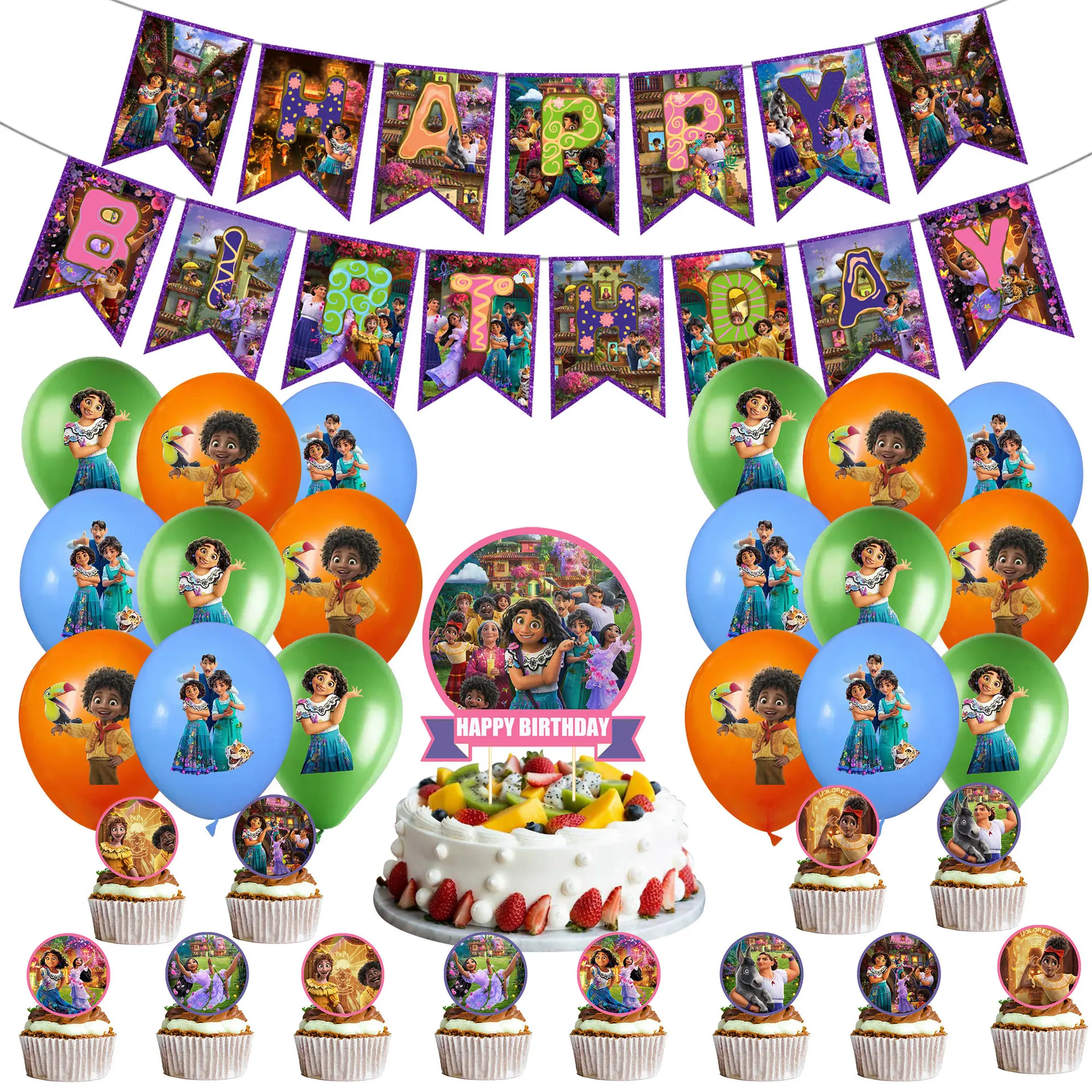 

Encanto Mirabel Disposable Cutlery Paper Plate Paper Cup Birthday Party Disney Encanto Birthday Balloons Theme Decoration