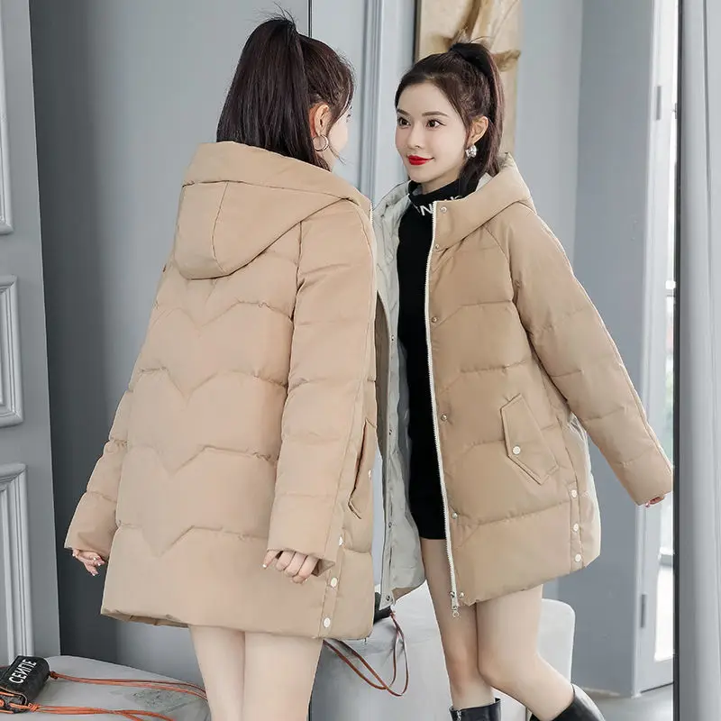 The New Korean Version of the Down Cotton Coat Autumn and Winter Coat for Women Slim Padded Coats Female & Lady Casual Jackets