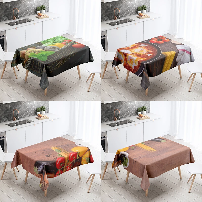 

Скатерть для специй, зеленая искусственная пятна, водонепроницаемая, прямоугольная, кухонный обеденный стол, домашний декор