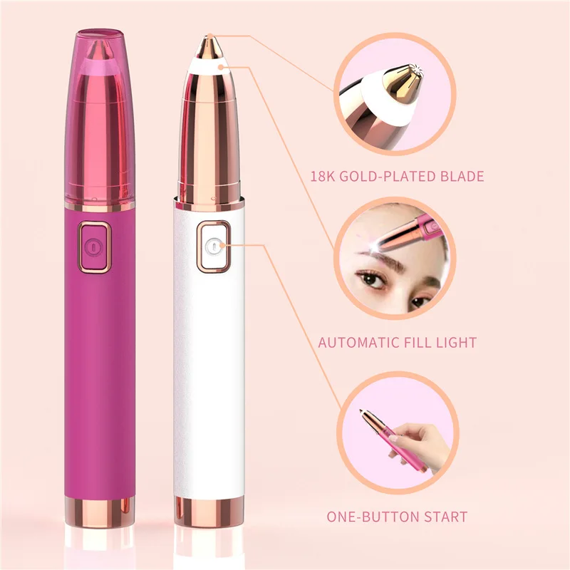 Electric Eyebrow Trimmer USB Rechargeable Mini Lipstick Epilator Painless Razor Women Shaver Facial Hair Remover Make Up Tool | Красота и