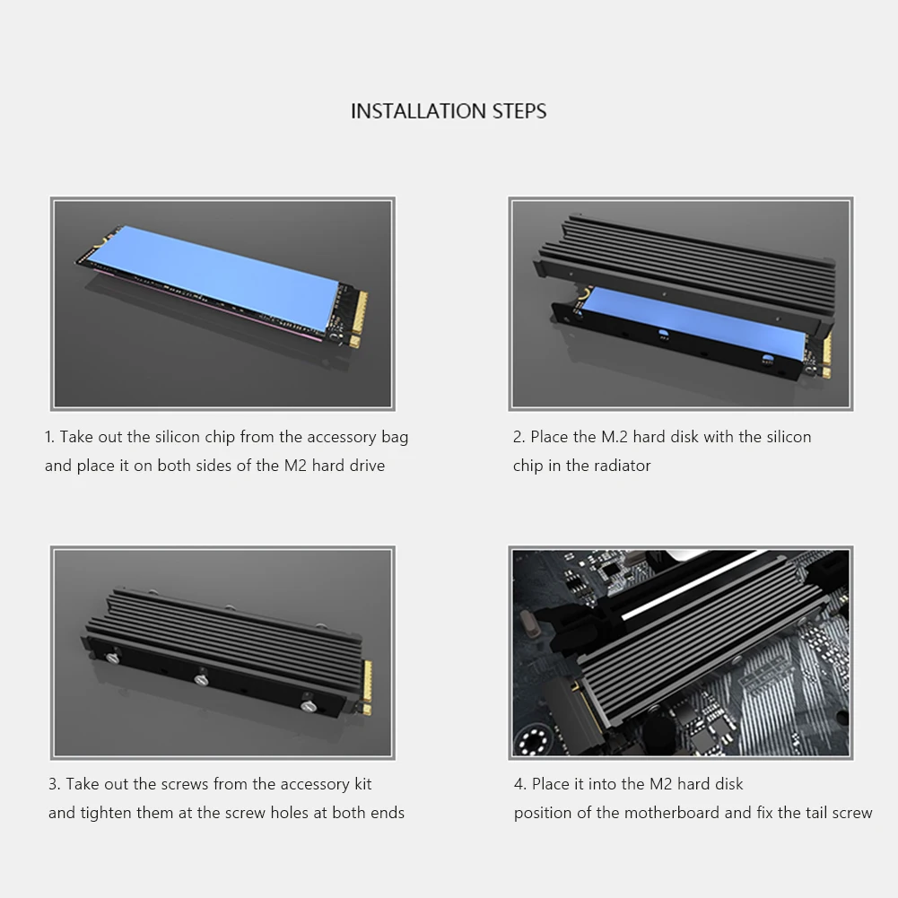 JEYI пылезащитный M.2 NVME NGFF 2280 радиатор SSD настольный компьютер охлаждающие