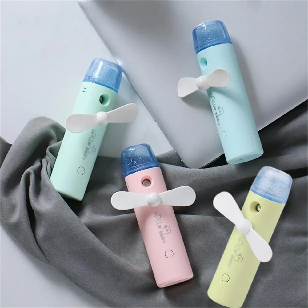 

USB Rechargeable Lightweight Easy to Carry High Performance 2-in-1 Humidifier Cooling Fan Portable Fan for Daily Use