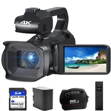 KOMERY Full 4k professional Video Camera 64MP WiFi Camcorder Digital Camera Streaming Camera Auto Focus Camcorders 4.0"Touch