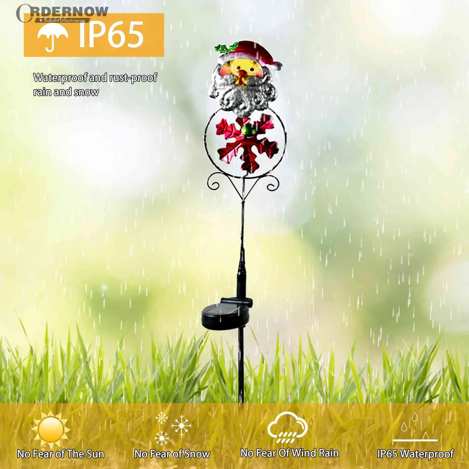 

Outdoor Solar LED Christmas Courtyard Light Waterproof Yard Family Garden Park Lawn Heat-resistance Decoration Lamp