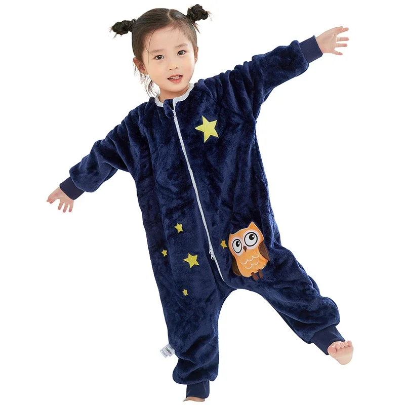 

Christmas Cartoon Flannel Children Baby Sleeping Bag Sack Warm Winter Clothes Toddler Sleepsack Pajamas For Girls Boys Kids 1-6T