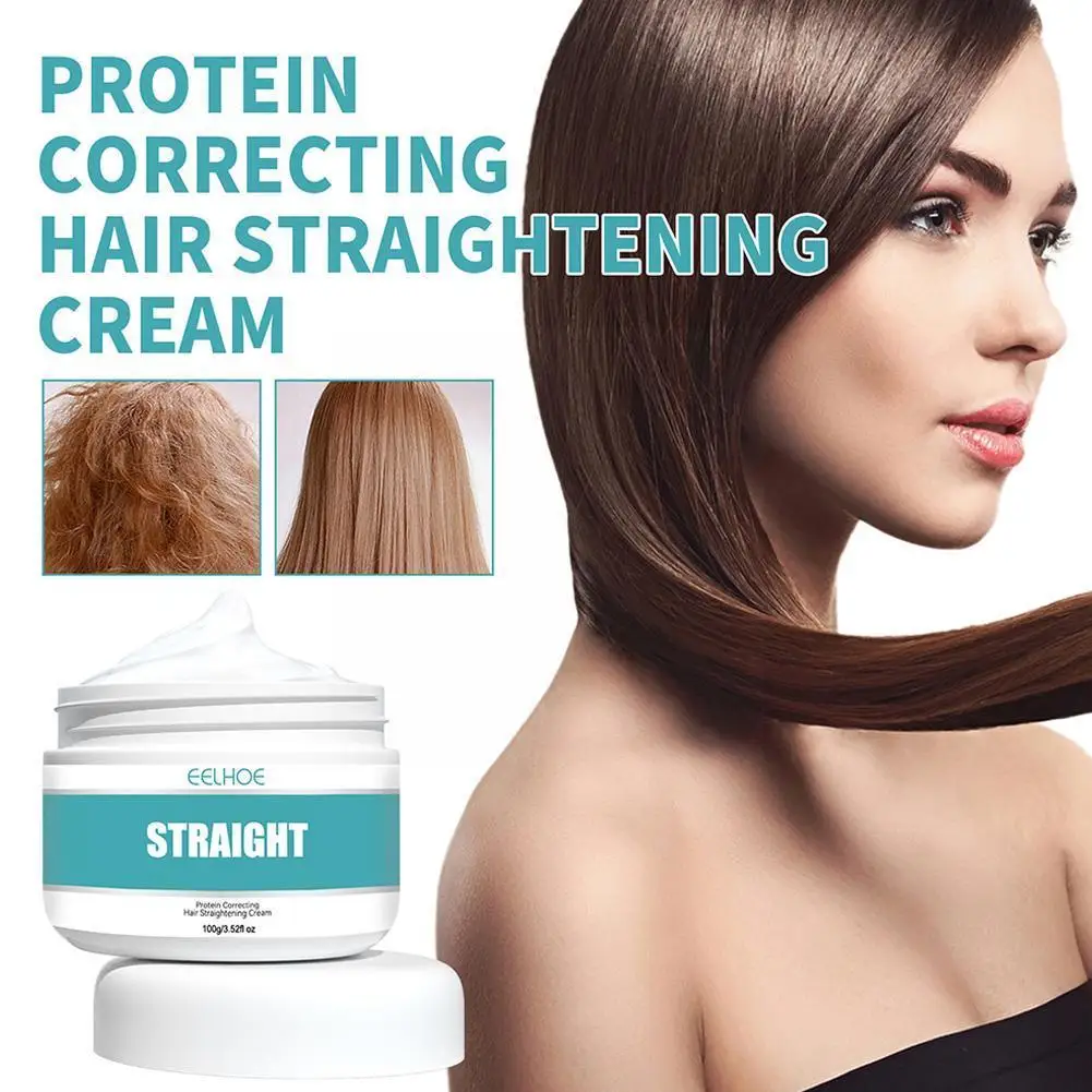 

Keratin Hair Straightening Cream Professional Damaged Correction Hair Care Curly Treatment Smoothing Protein Faster Cream Y3T0