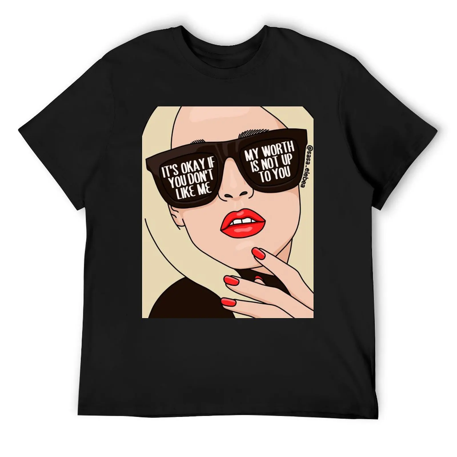 Футболка Worth by Sasa Elebea летние топы аниме-фигурки летний топ забавные футболки для