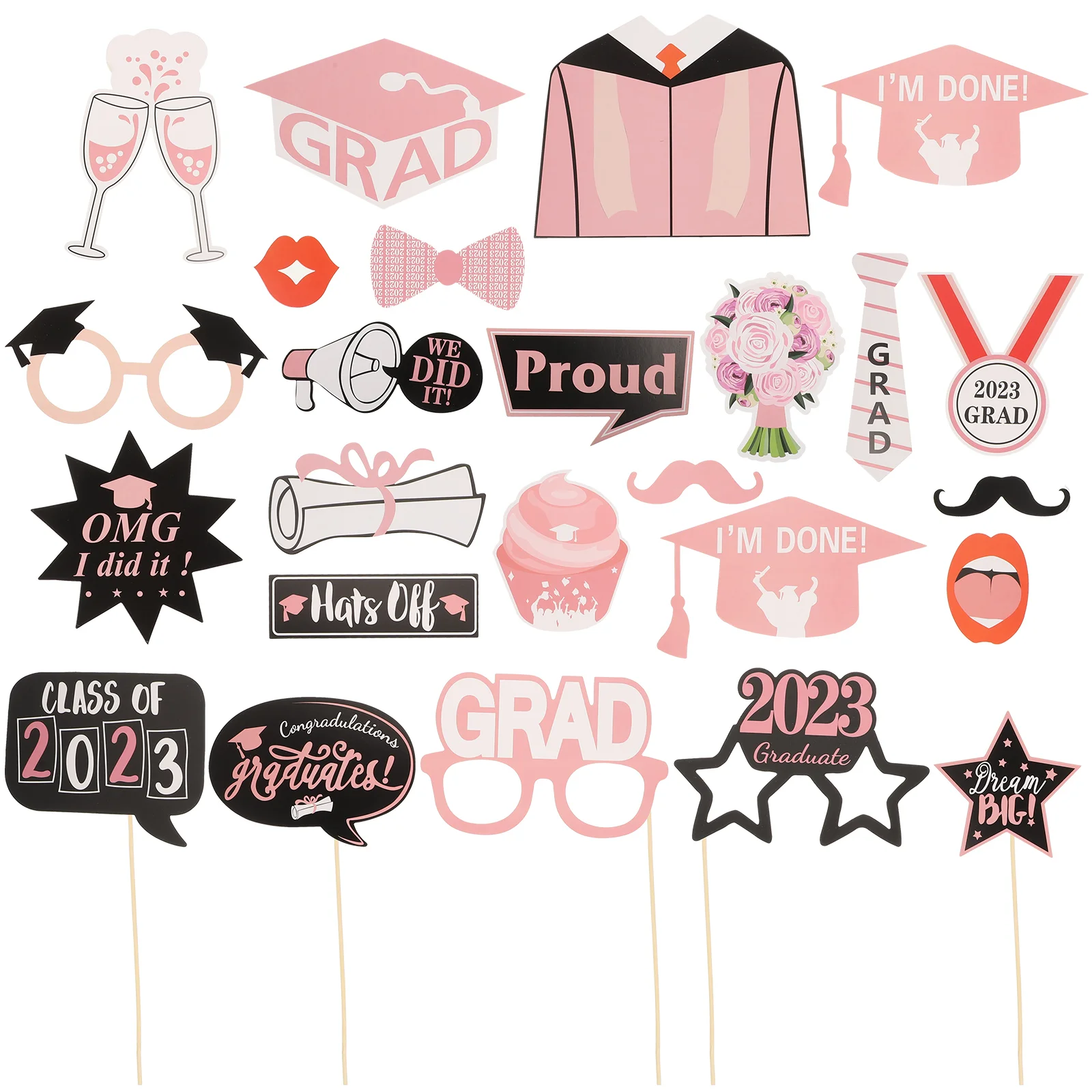 

Graduation Photo Props Party Decorations 2023 Photobooth Funny Season Class Reunion
