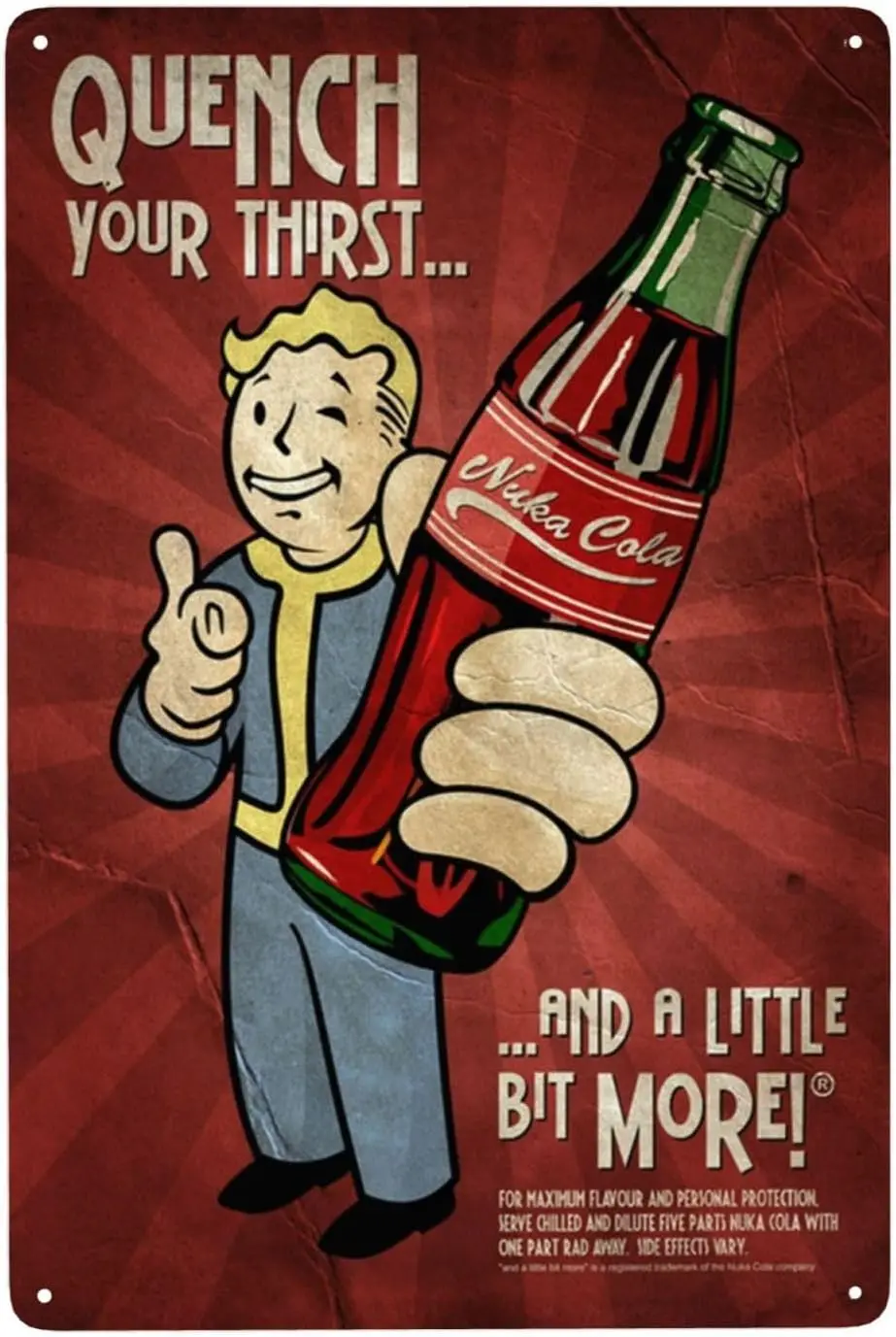 

1p, Металлическая жестяная вывеска «Нка Кола» Отрицайте твое... Кола и немного бита Еще! Винтажная алюминиевая табличка для офисного бара Resta