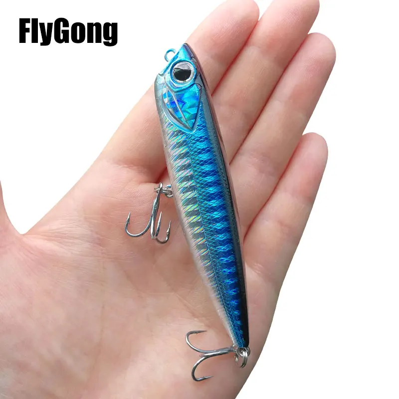 

10g 14g Float Stickbait Topwater Surface Popper Casting Wobblers Flutter Sea Fish Lure Fishing Baits Pike Trout Bass Artificial