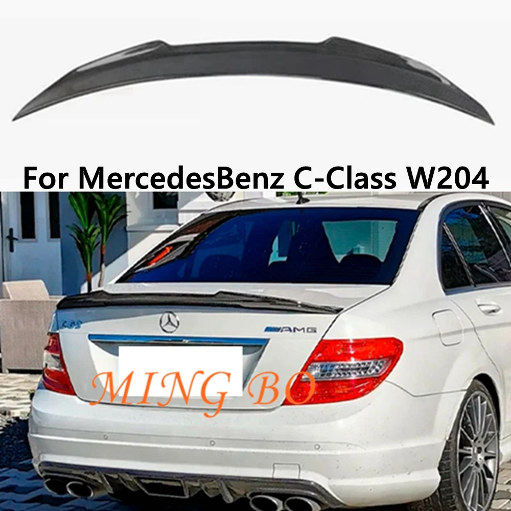 

For Mercedes-Benz C-Class W204 4Door PSM Style Carbon Fiber Rear Spoiler Trunk Wing 2007-2014 FRP Forged carbon