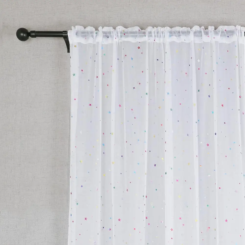 

Белые блестящие стеклянные тюлевые шторы для гостиной, современные универсальные пряжи с оконными драпировками, прозрачные для украшения ...