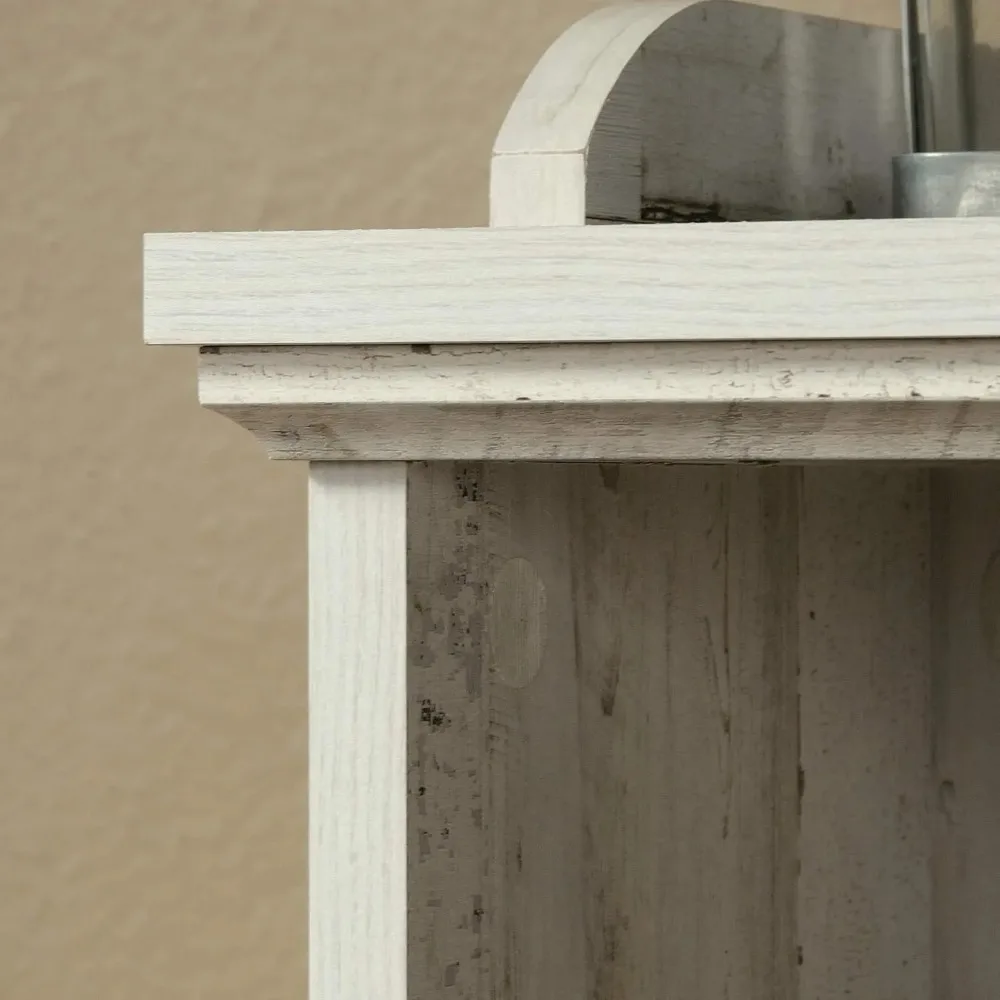 Книжный шкаф Barrister Lane Д: 53 15 x Ш: 12 13 В: 47 52 дюйма отделка белыми досками