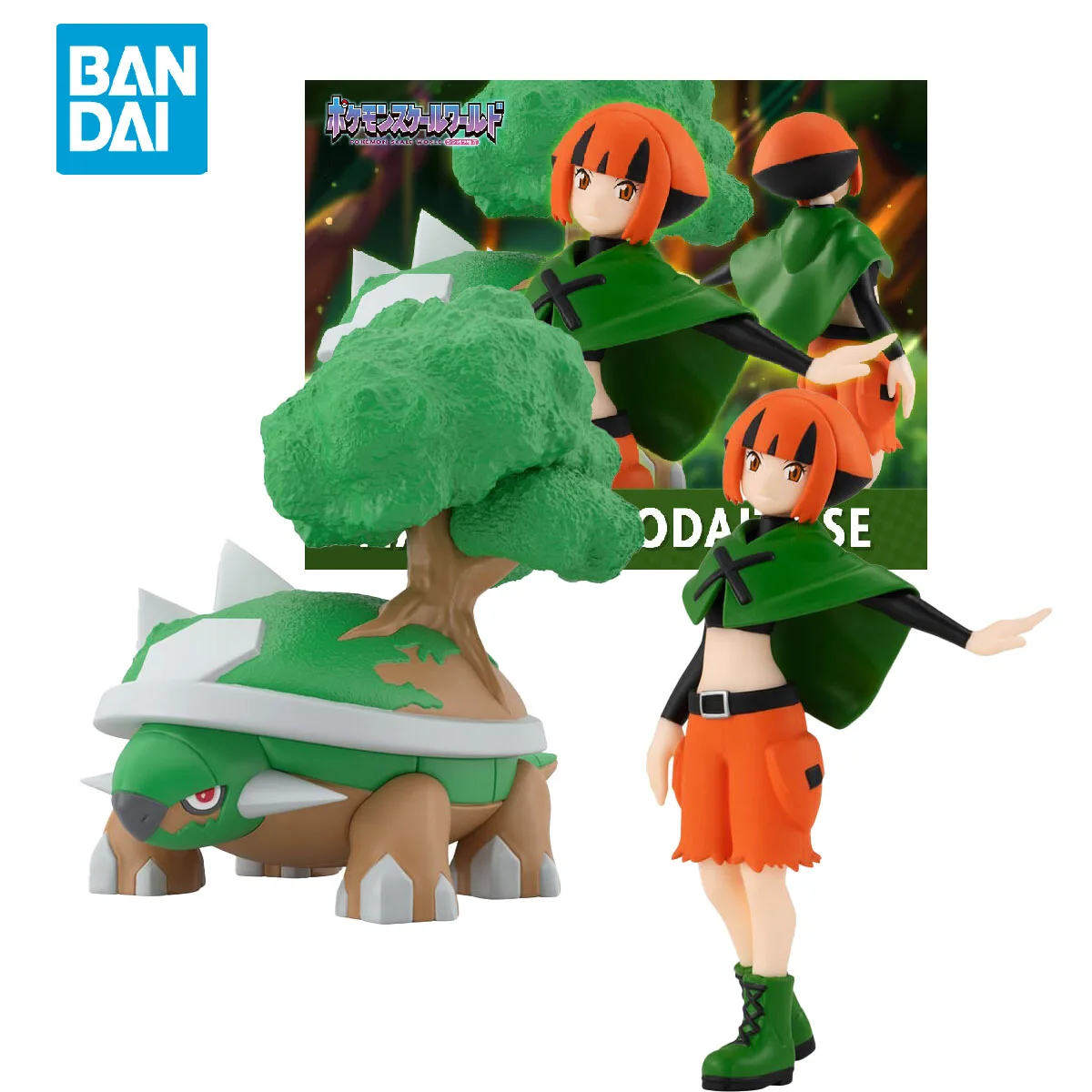 

Bandai Pokemon Scale World Torterra Gardenia Goods In Stock 100% Original PVC Doll Decoration Model Toys Holiday Gift