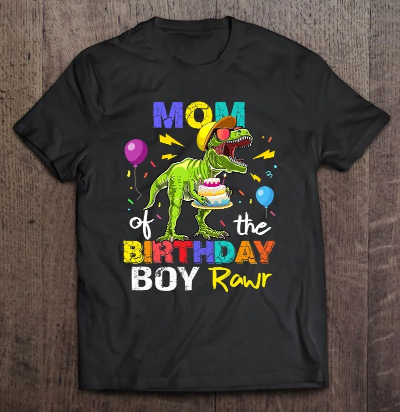 

Рубашка с мамой на день рождения для мальчика футболка с мамой динозавром для мужчин Мужская хлопковая футболка мужская футболка Манга Ани...