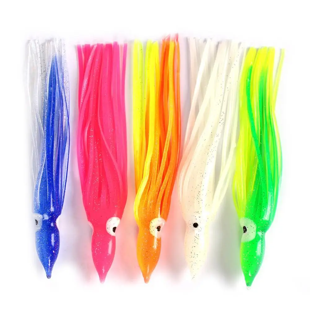 

2 pieces Rubber Squid Skirts 5cm 9cm 11cm Octopus Soft Fishing Lures Tuna Sailfish Baits Mix Colors Tuna Sailfish Catfish Baits