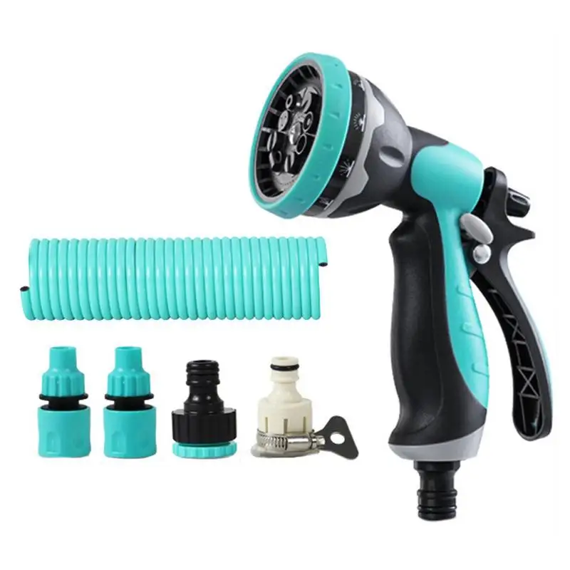

7.5/10/15/20m Retractable Coil Flexible Garden Water Hose Car Cleaning Spring Pipe Plastic Hose Plant Watering With Spray nozzle