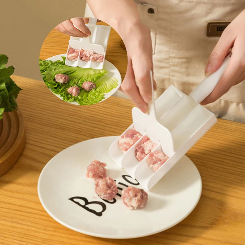 

1pc Plastic Meatball Maker Set Fried Fish Beaf Meat Making Balls Mold Spoon Meat Tools Kitchen Gadgets Cooking Accessories
