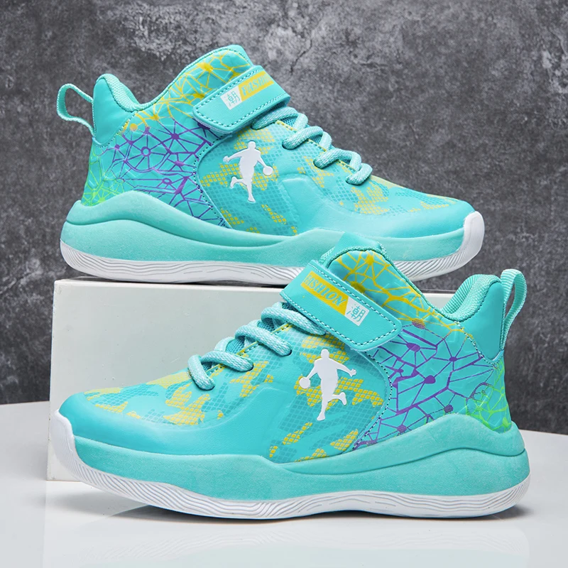 New Boys Brand Basketball Shoes for Kids Sneakers Thick Sole Non-slip Children Sports Shoes Child Boy Basket Trainer Shoes