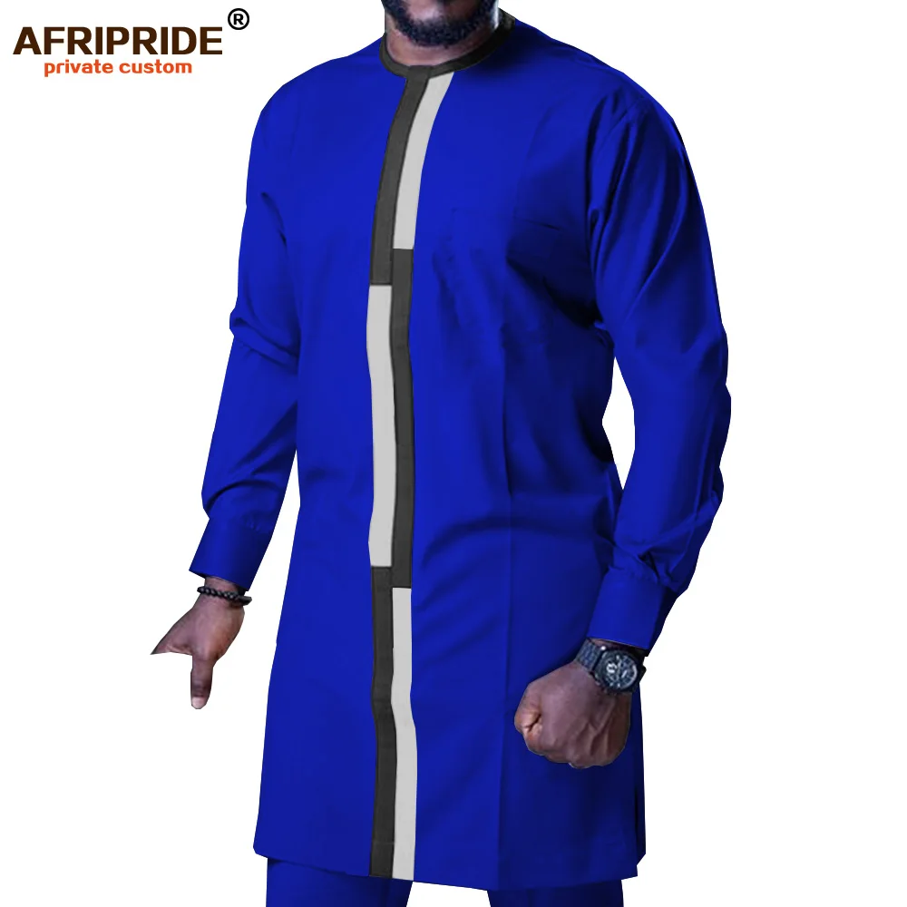 Men`s Shirt Suit African Clothing Dashiki Pants Set Tribal Outfits Wax Attire Ankara Clothes 2 Piece AFRIPRIDE A1916068