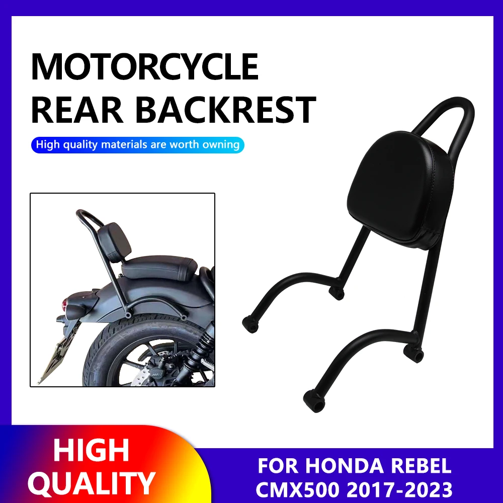 

Motorcycle Rear Passenger Backrest for Honda Rebel CMX500 CMX 500 2017 2018 2019 2020 2021 2022 2023 Sissy Bar Back Rest Rack