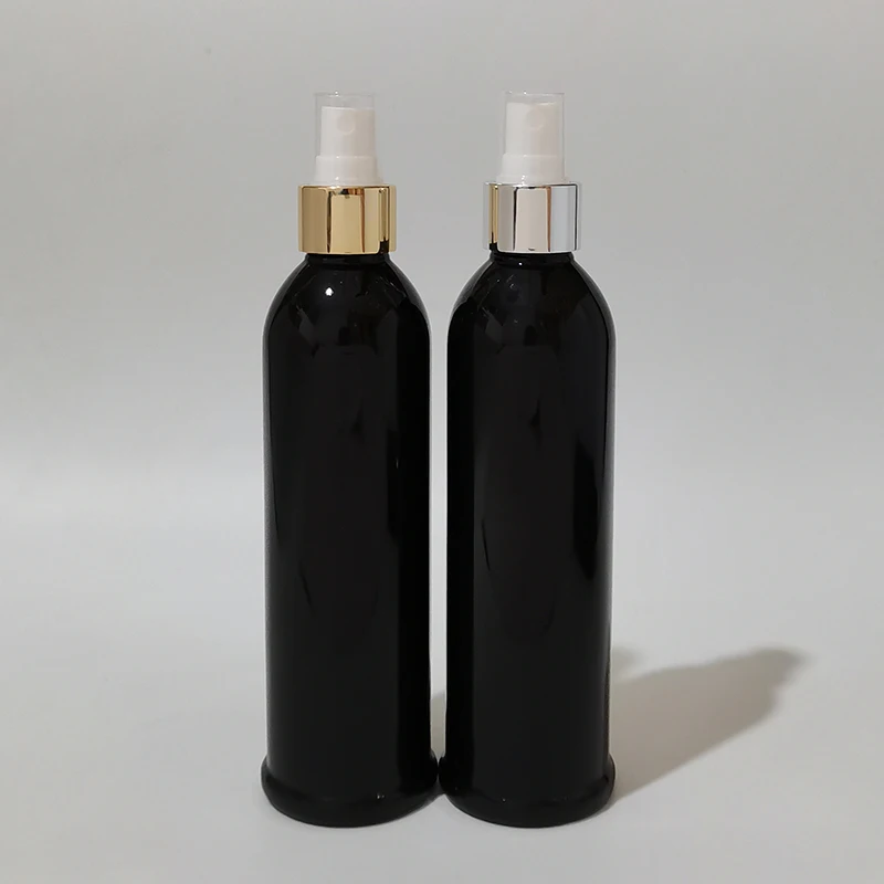 

20 шт., 250 мл, пустая бутылка-распылитель для духов, пластиковая черная бутылка с фотографией, тонкая Емкость