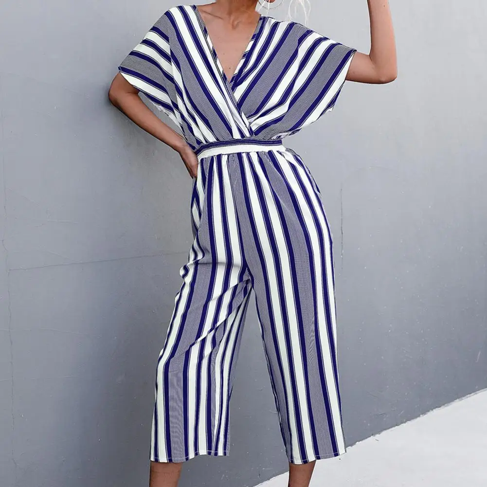 

Элегантный комбинезон с коротким рукавом, женский Летний комбинезон, повседневные Прямые брюки, женские комбинезоны, комбинезон для женщин