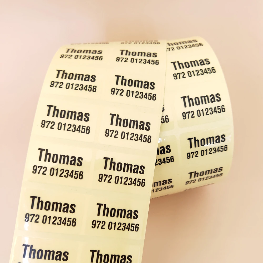 150 шт. прозрачная водонепроницаемая наклейка с именем персонализированная