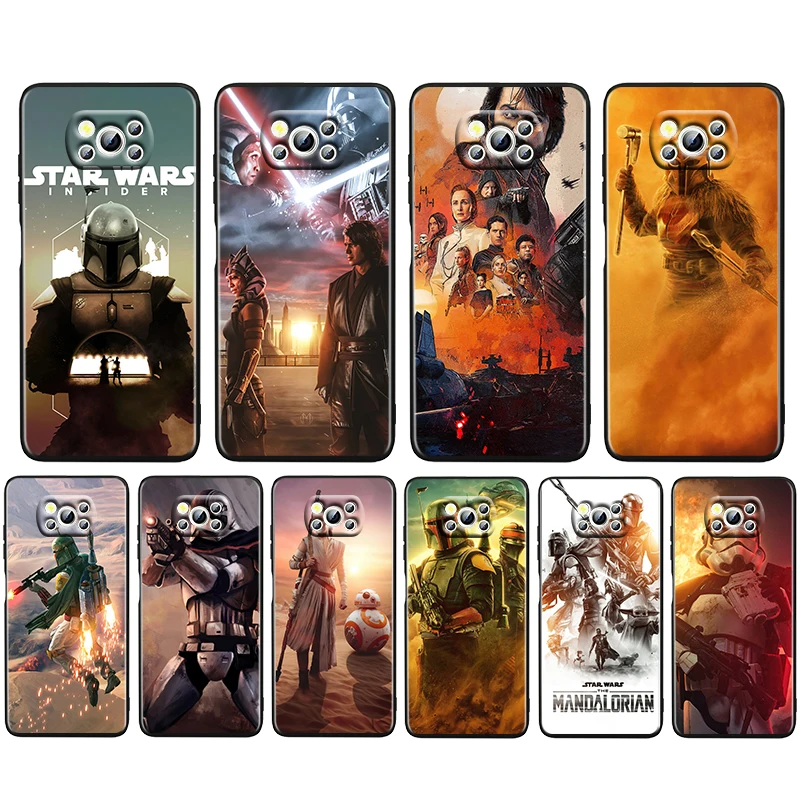 

Star Wars Space Robot Hero Soft Black Phone Case For Xiaomi Mi Poco X4 X3 NFC F4 F3 GT M5 M5s M4 M3 Pro C40 C3 5G Cover